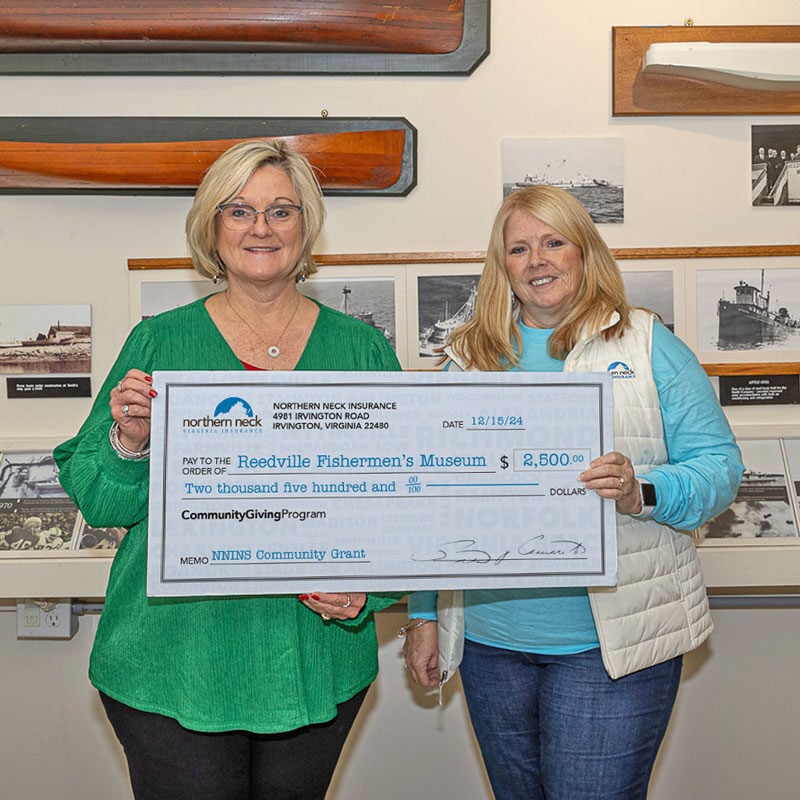 Reedville Fishermen's Museum check presentation