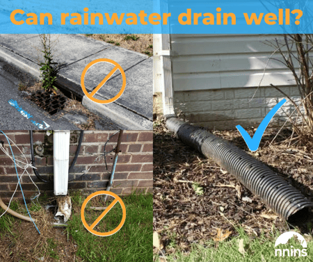 Can rain water freely drain