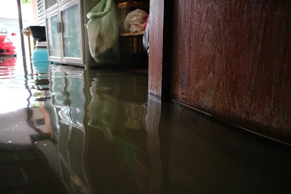 Flood water in home