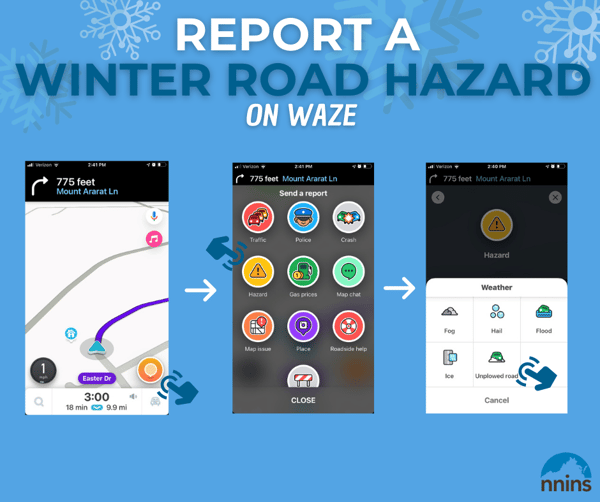 How to Report a Winter Road Hazard with Waze