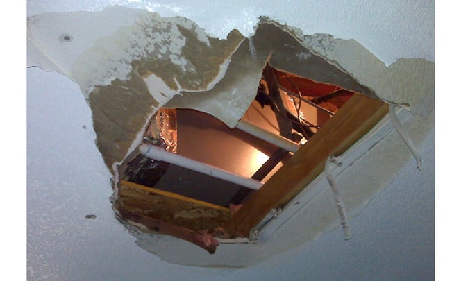 ceiling damage